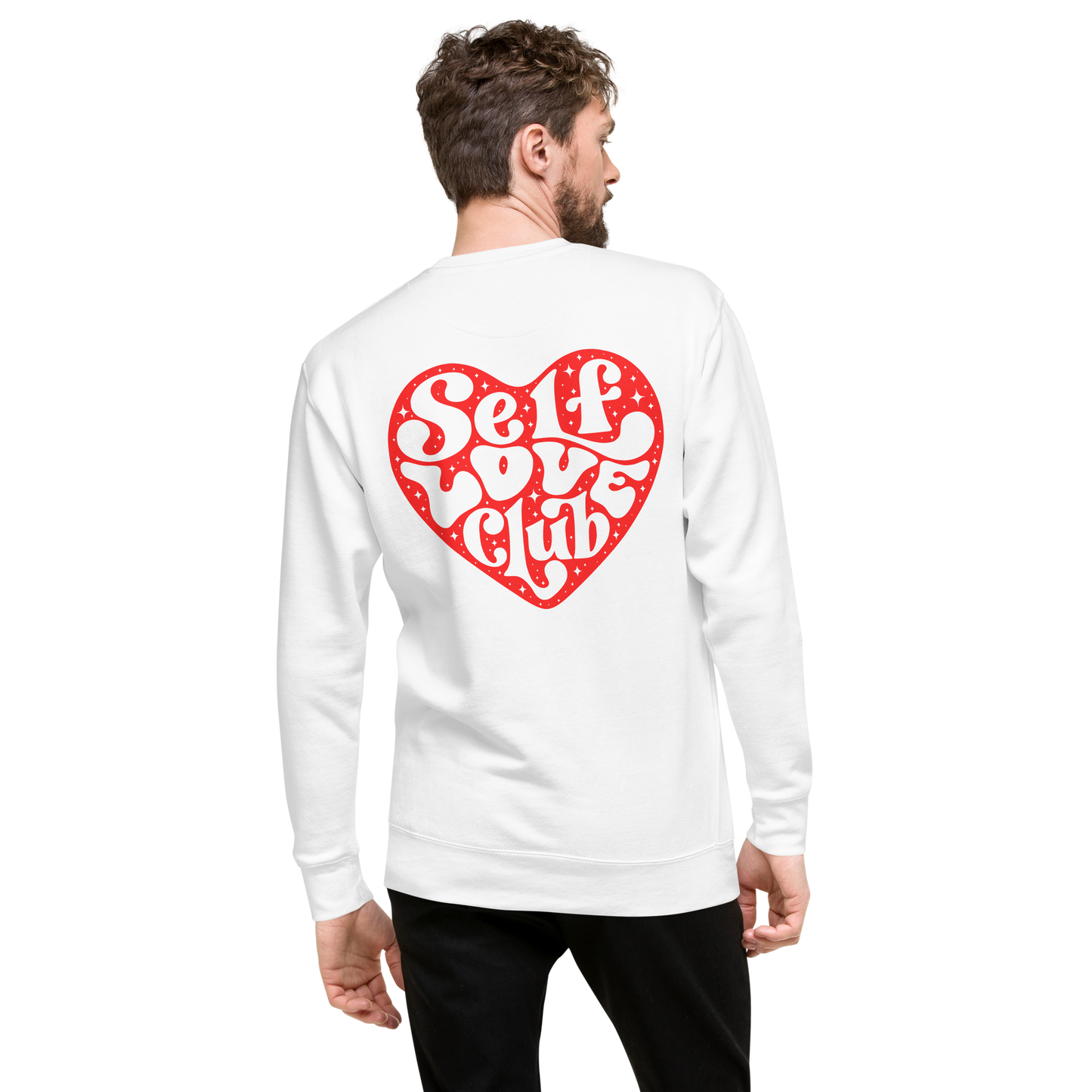 Essential Stylish Crewneck Premium Sweatshirt with "Self Love Club" motif