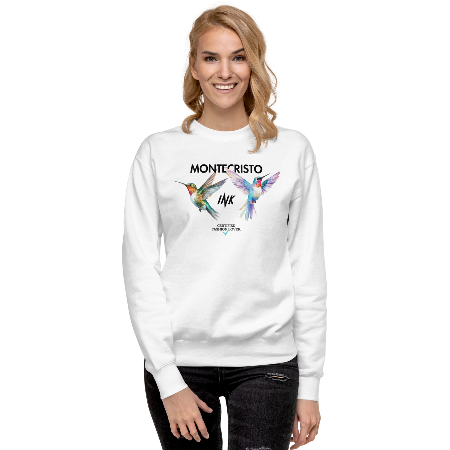 Essential Stylish Crewneck Premium Sweatshirt with "Certified Fashion Lover" motif