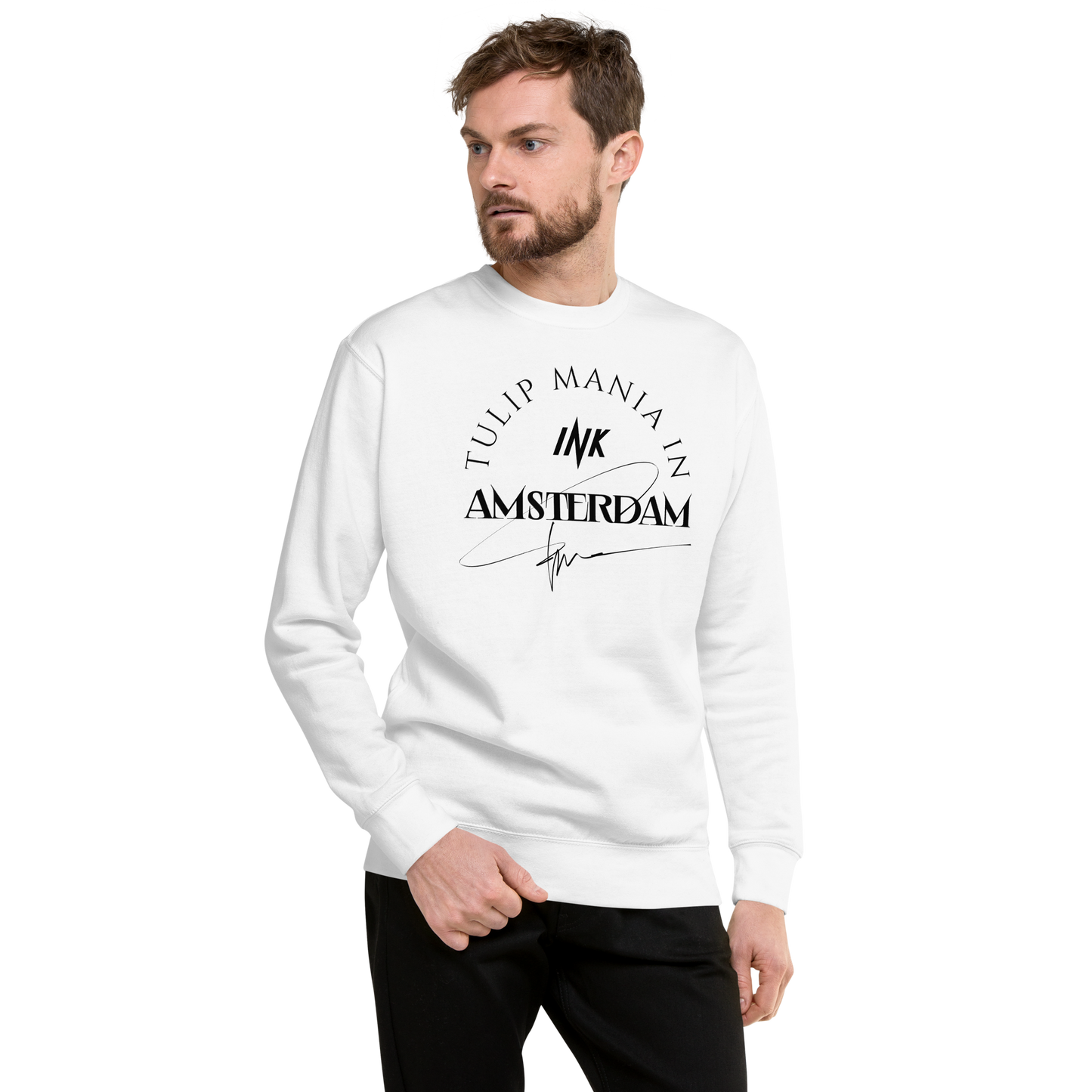 Essential Stylish Crewneck Premium Sweatshirt with “Tulip Mania in Amsterdam” motif