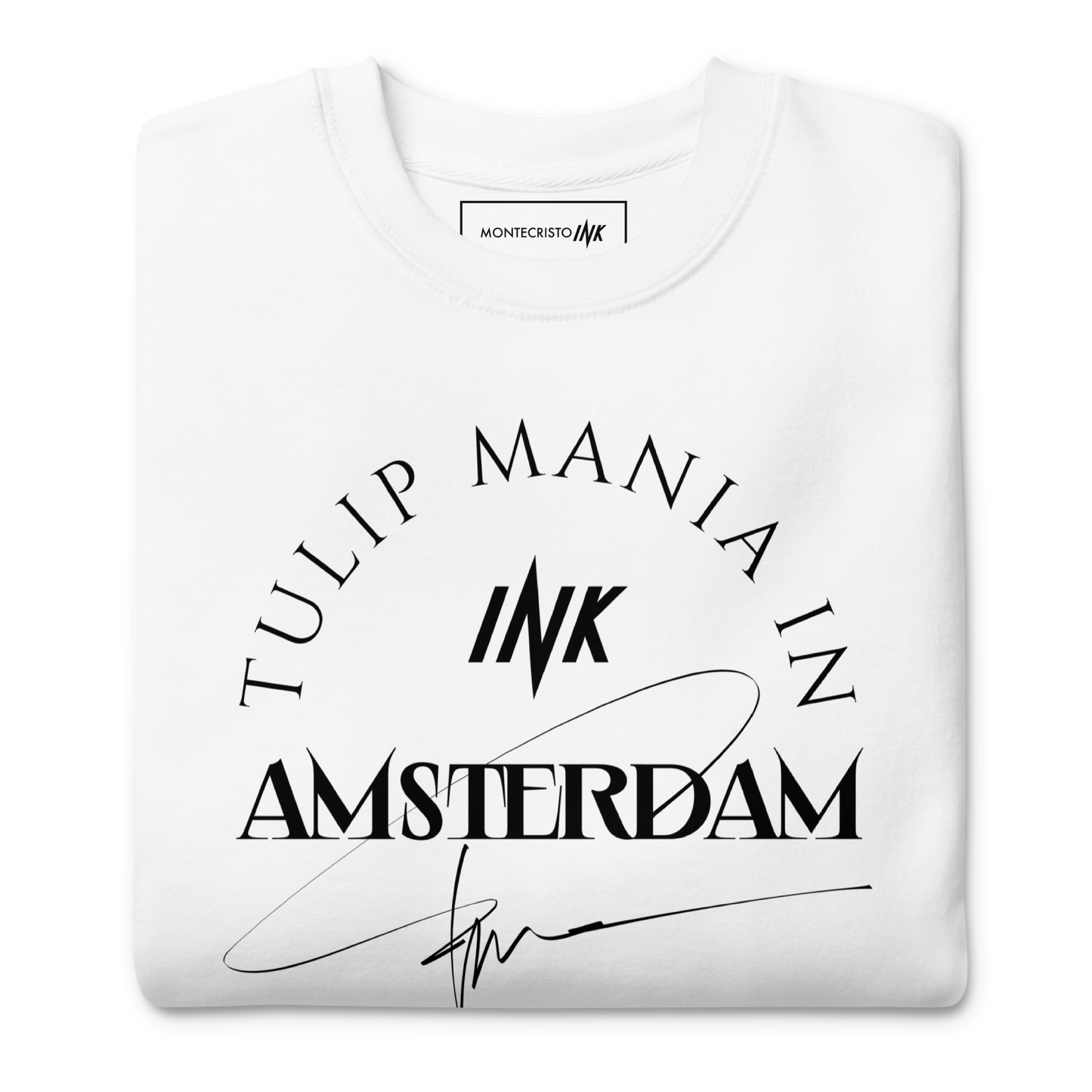 Essential Stylish Crewneck Premium Sweatshirt with “Tulip Mania in Amsterdam” motif