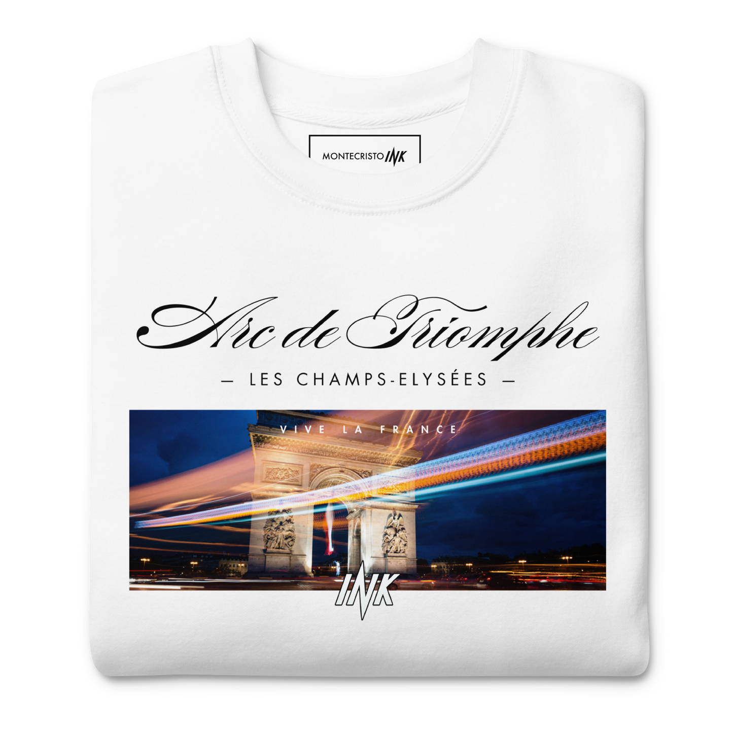 Essential Stylish Crewneck Premium Sweatshirt with "Arc de Triomphe" motif