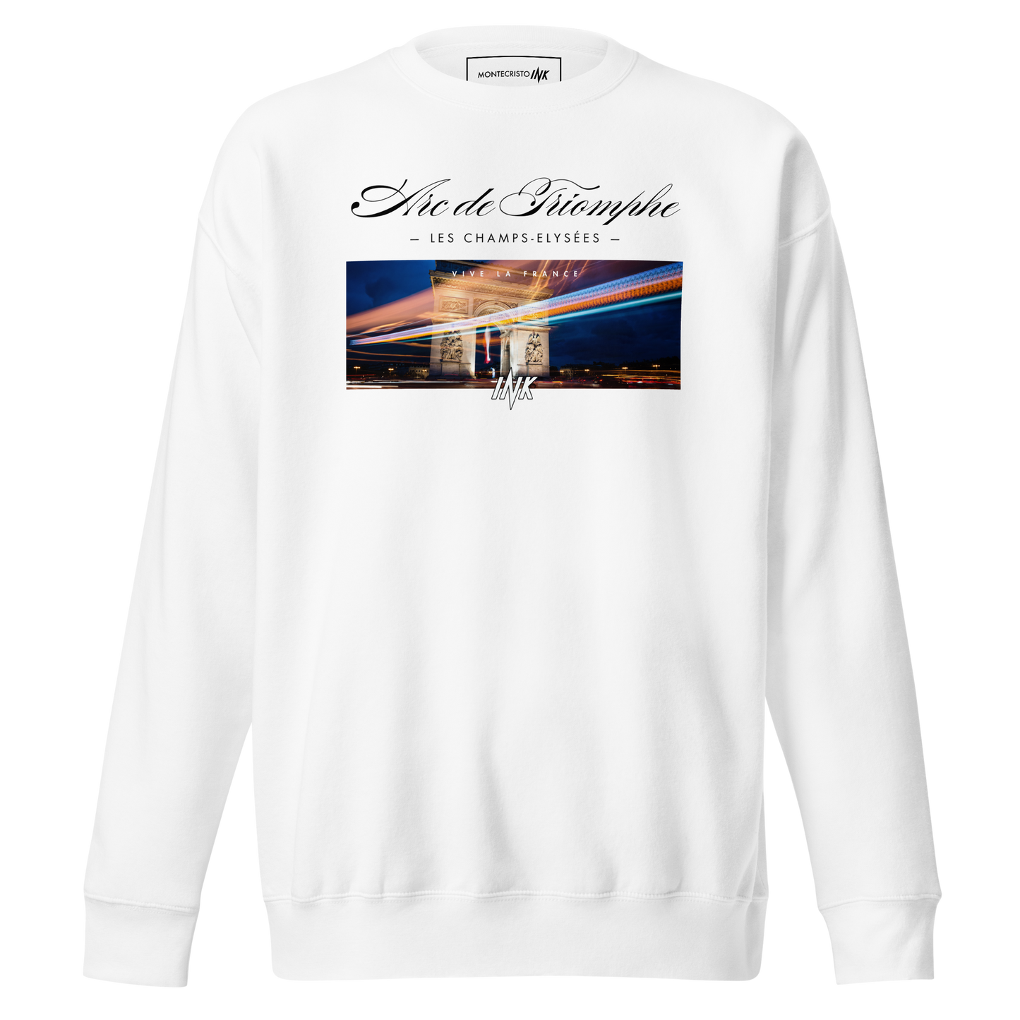 Essential Stylish Crewneck Premium Sweatshirt with "Arc de Triomphe" motif