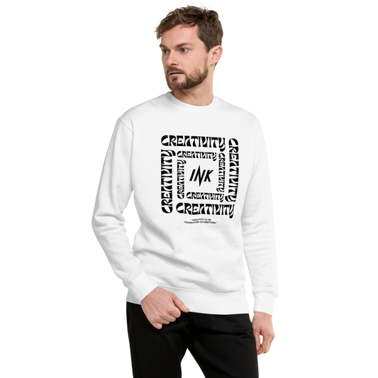 Essential Stylish Crewneck Premium Sweatshirt with "Cube of Creativity" print