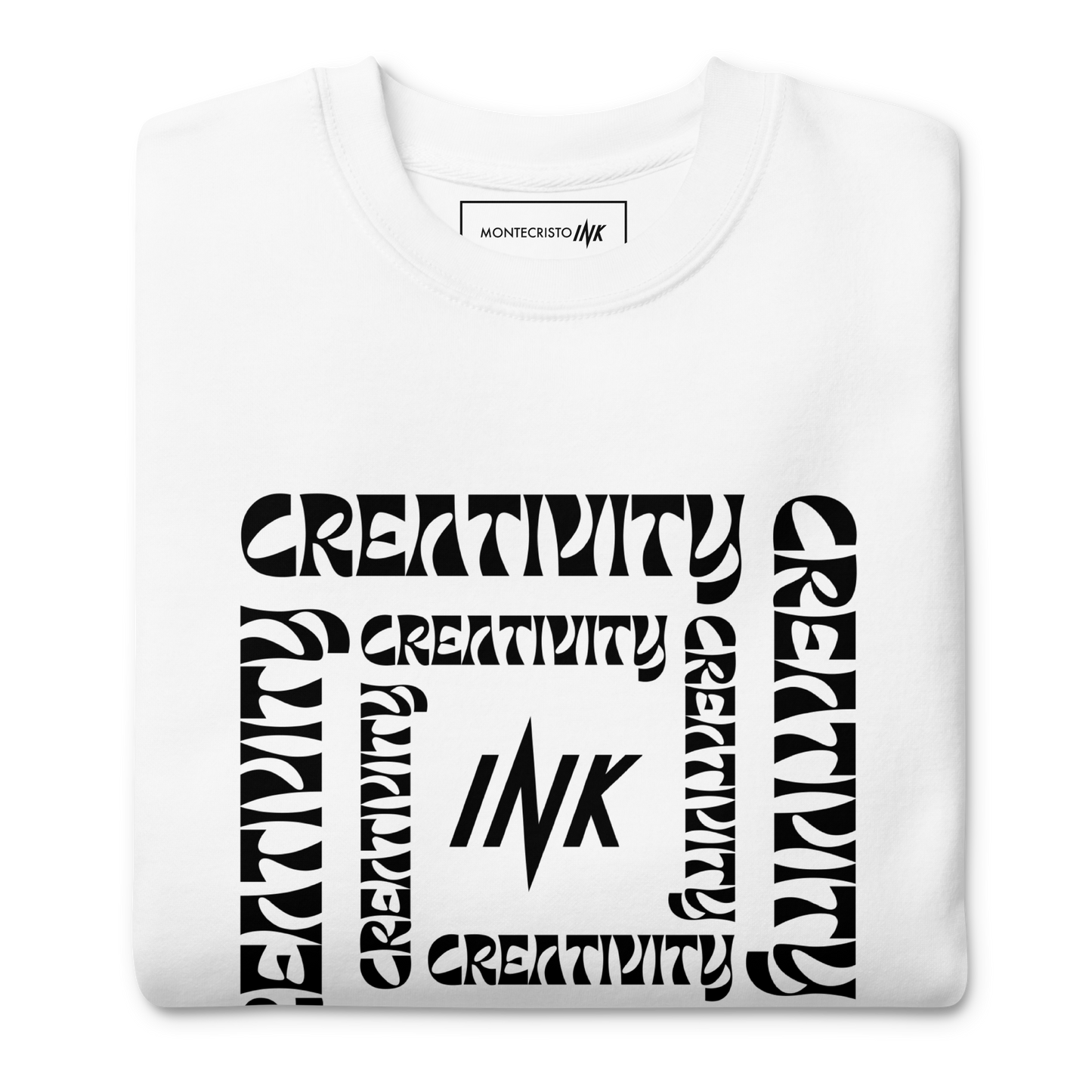 Essential Stylish Crewneck Premium Sweatshirt with "Cube of Creativity" print