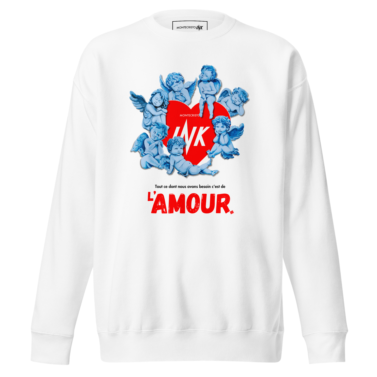 Essential Stylish Crewneck Premium Sweatshirt with "AMOUR" motif