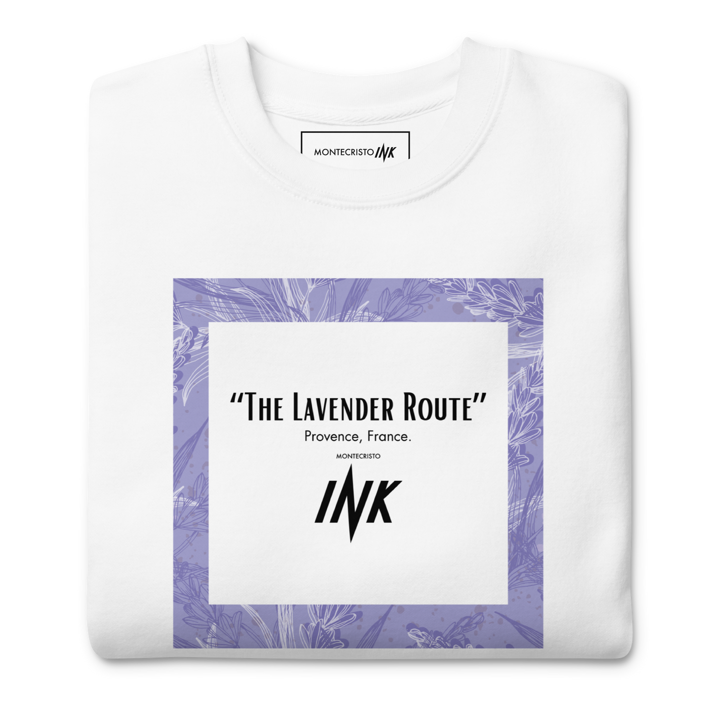 Essential Stylish Crewneck Premium Sweatshirt with “The Lavender Route” motif