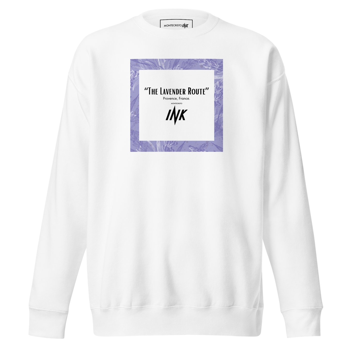 Essential Stylish Crewneck Premium Sweatshirt with “The Lavender Route” motif