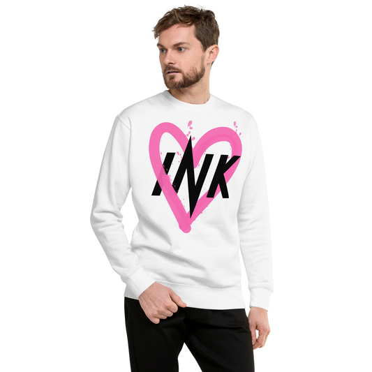 Essential Stylish Crewneck Premium Sweatshirt with “Ink Heart” motif