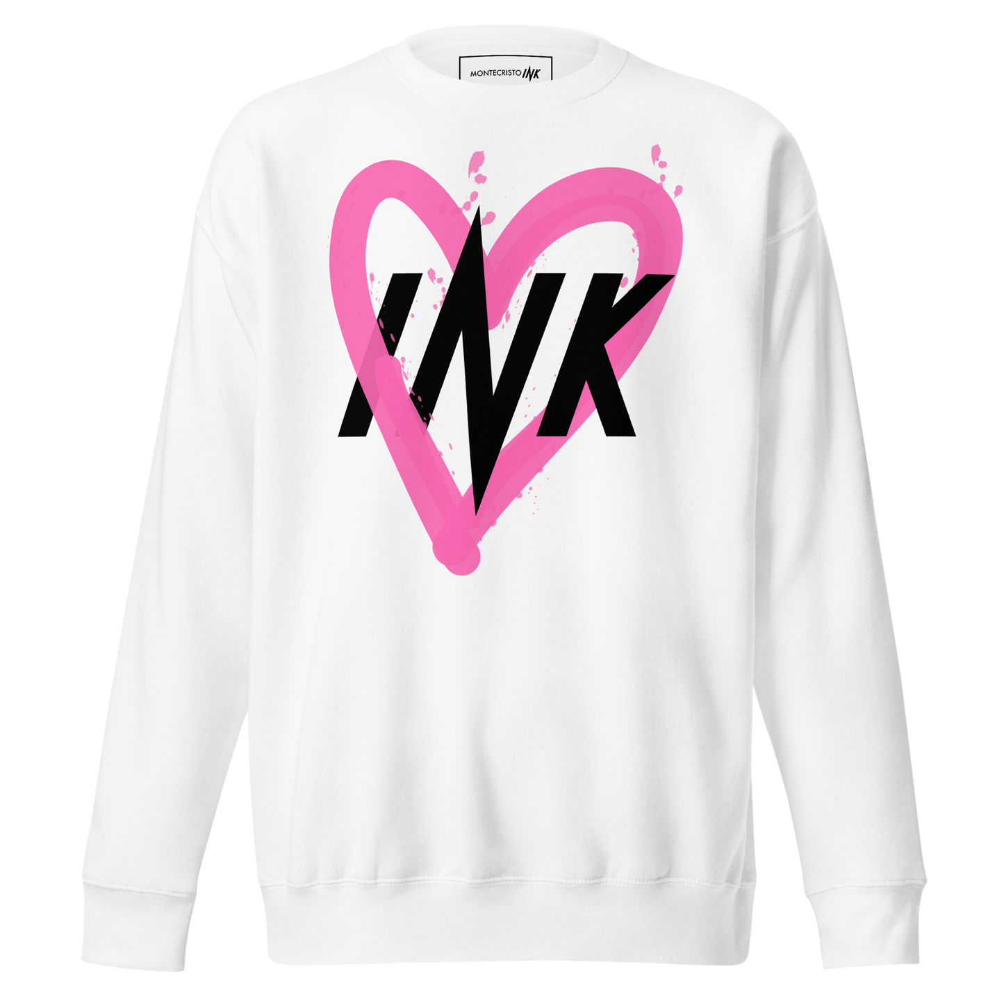 Essential Stylish Crewneck Premium Sweatshirt with “Ink Heart” motif