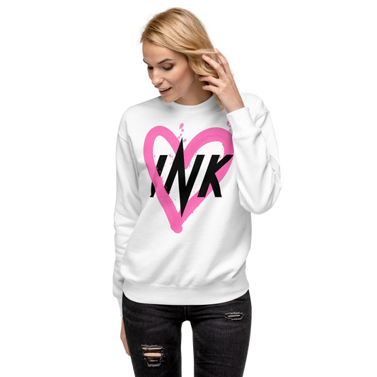 Essential Stylish Crewneck Premium Sweatshirt with “Ink Heart” motif