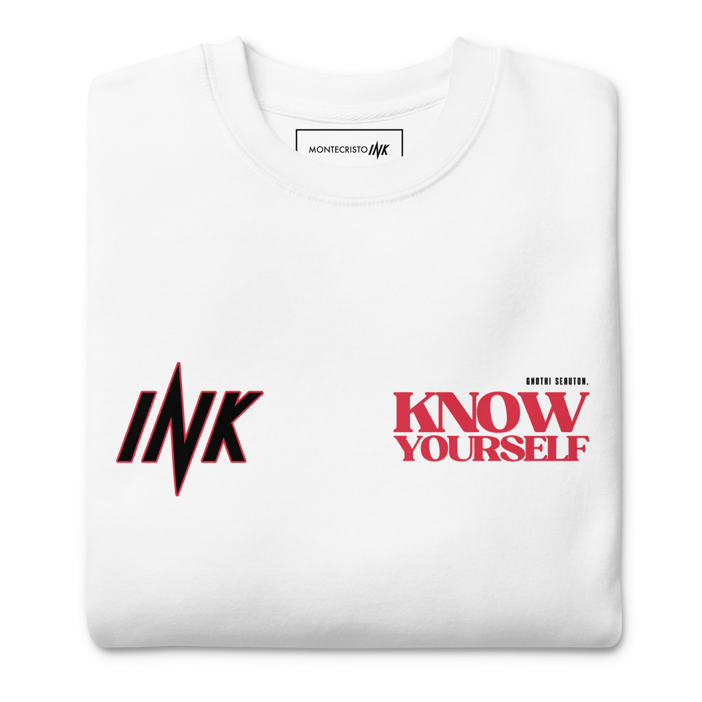 Essential Stylish Crewneck Premium Sweatshirt with "Know Yourself" design