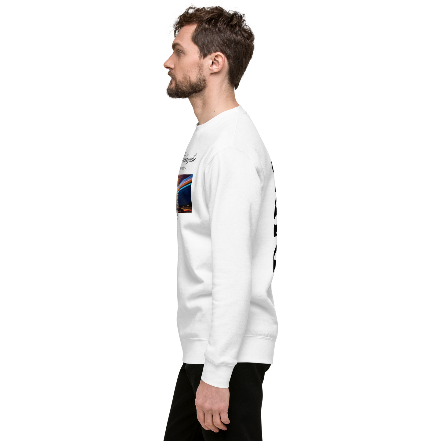 Essential Stylish Crewneck Premium Sweatshirt with "Arc de Triomphe" motif