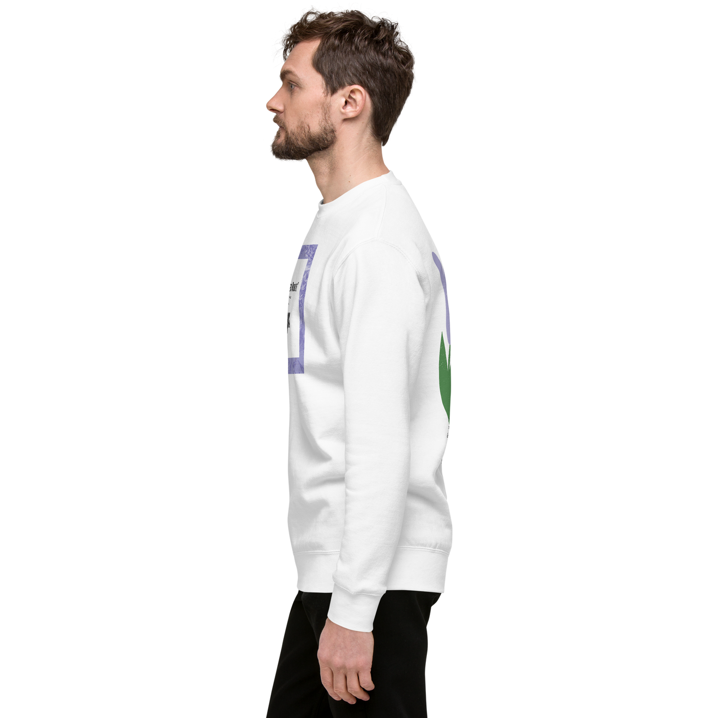 Essential Stylish Crewneck Premium Sweatshirt with “The Lavender Route” motif