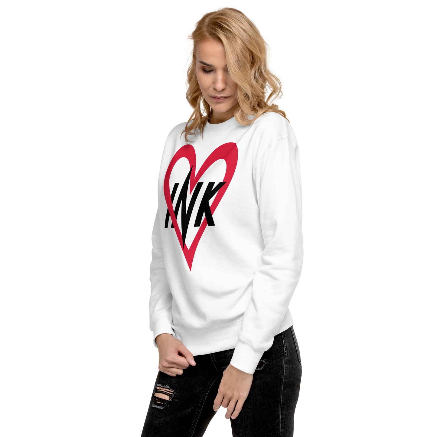 Essential Stylish Crewneck Premium Sweatshirt with “Ink Love” motif