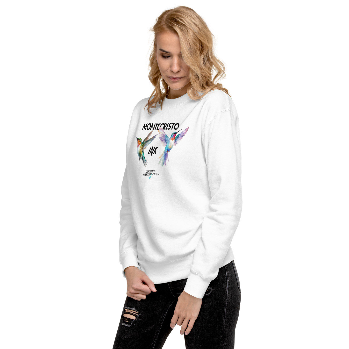 Essential Stylish Crewneck Premium Sweatshirt with "Certified Fashion Lover" motif