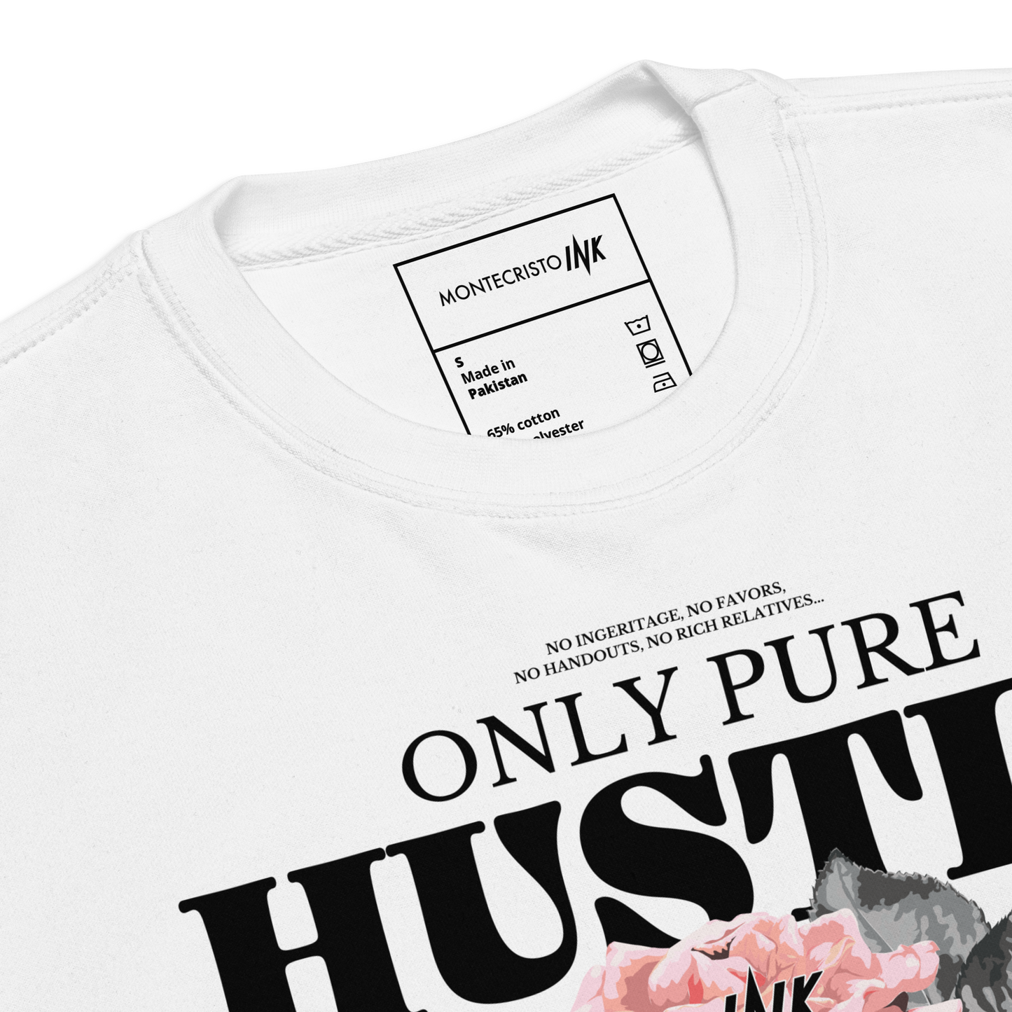 Essential Stylish Crewneck Premium Sweatshirt with "Only Pure Hustle" motif