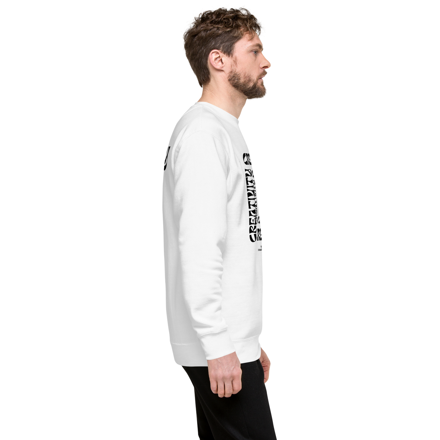 Essential Stylish Crewneck Premium Sweatshirt with "Cube of Creativity" print