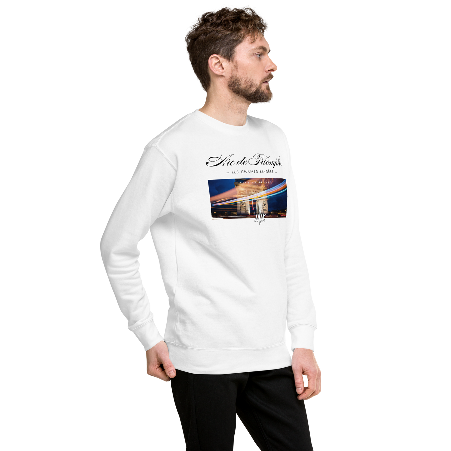 Essential Stylish Crewneck Premium Sweatshirt with "Arc de Triomphe" motif