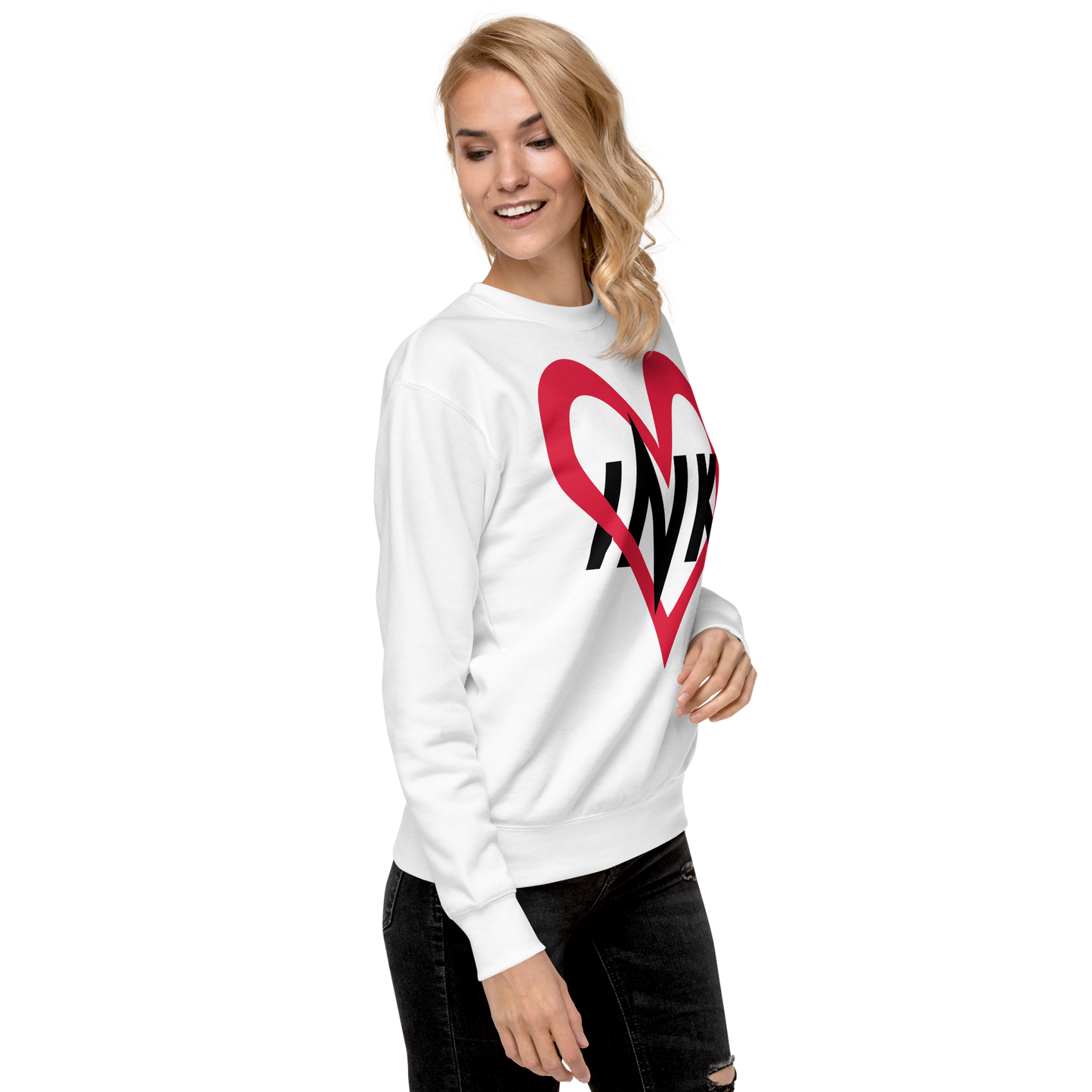 Essential Stylish Crewneck Premium Sweatshirt with “Ink Love” motif