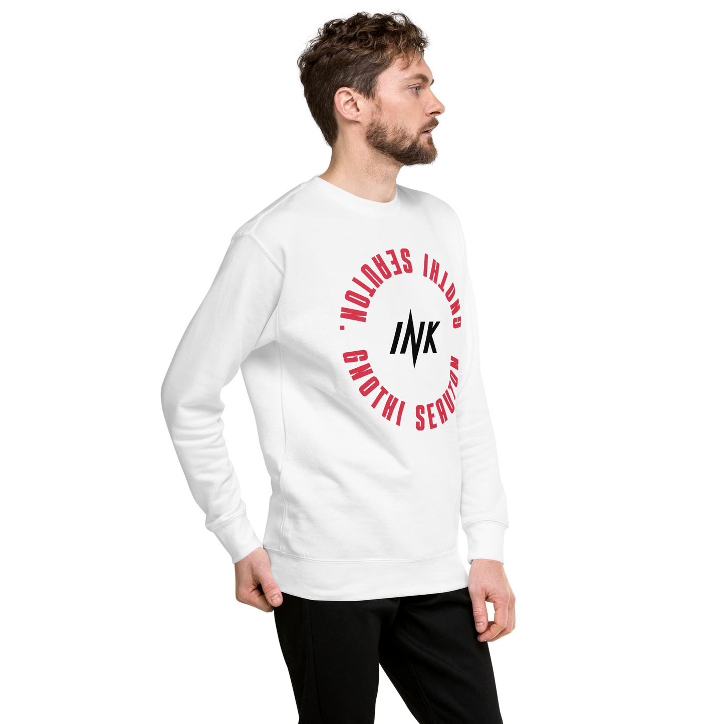 Essential Stylish Crewneck Premium Sweatshirt with "Know Yourself" design