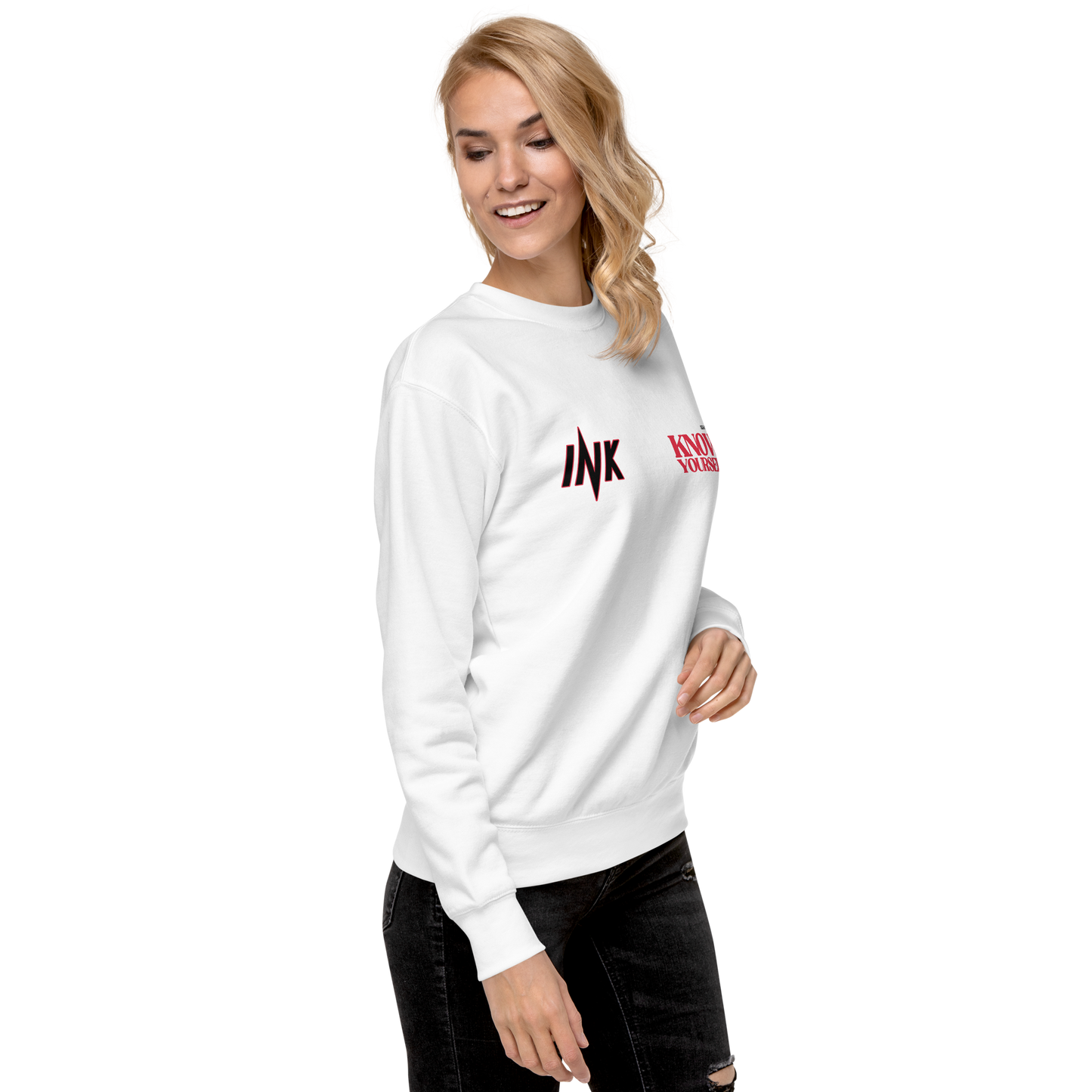 Essential Stylish Crewneck Premium Sweatshirt with "Know Yourself" design