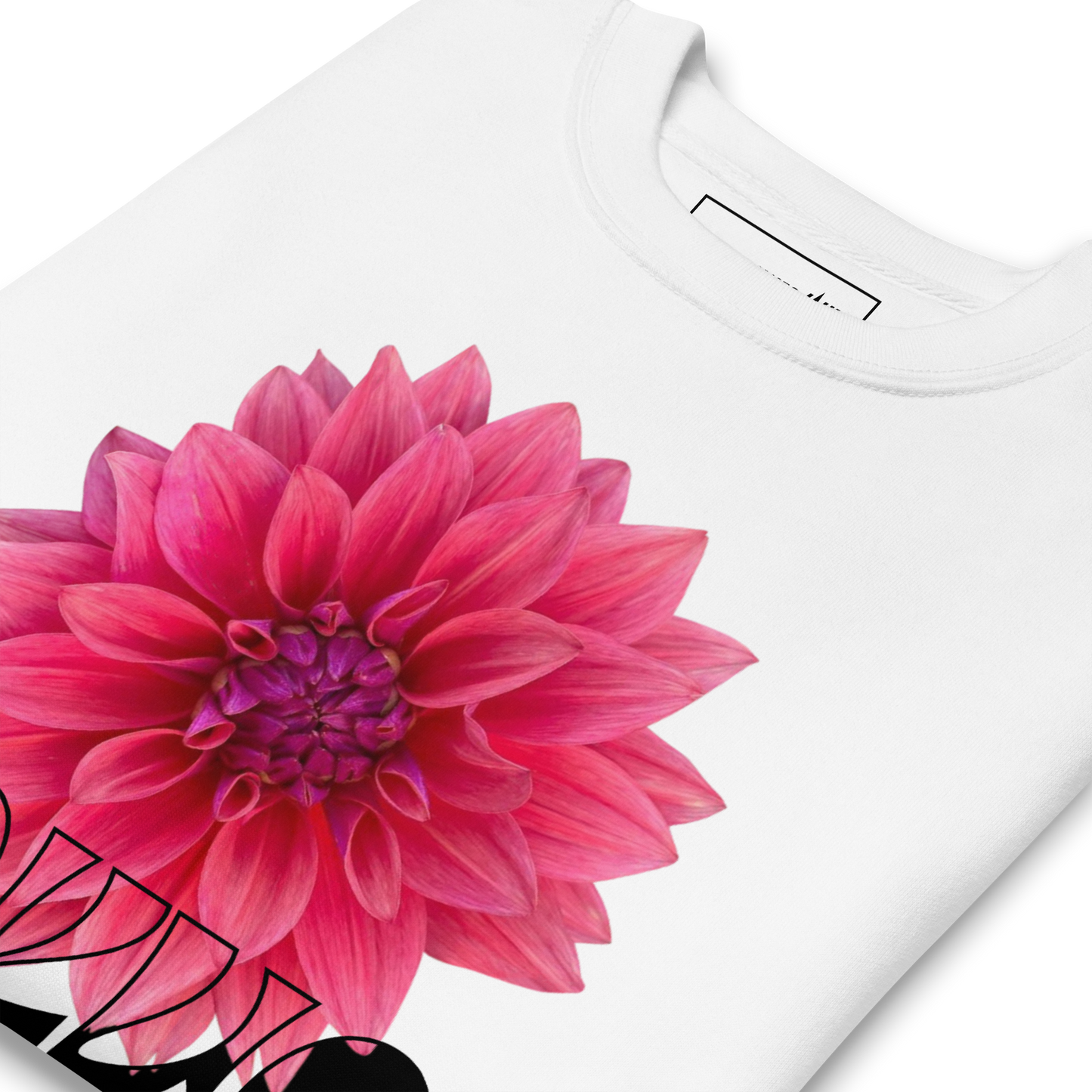 Essential Stylish Crewneck Premium Sweatshirt with “Tokyo - Pink Dahlia” motif