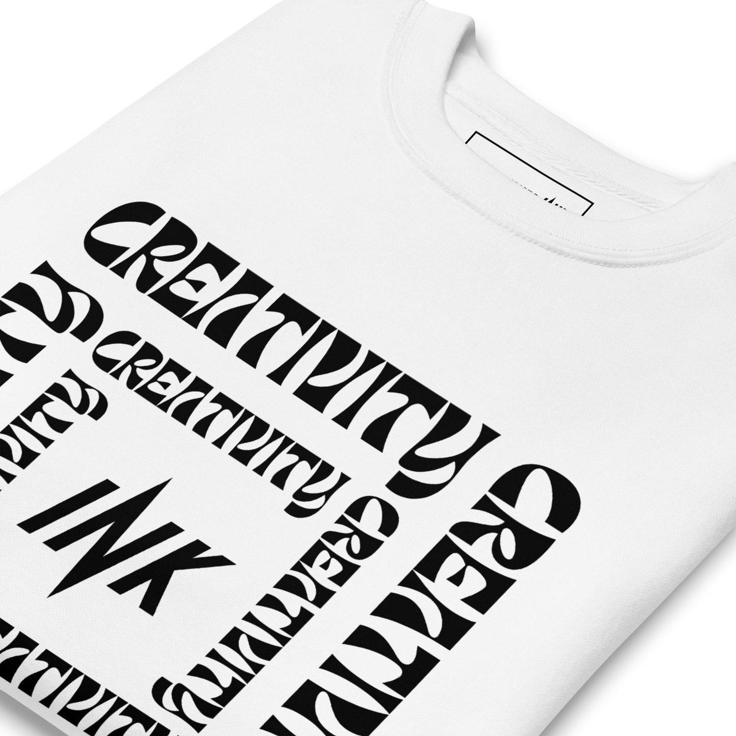 Essential Stylish Crewneck Premium Sweatshirt with "Cube of Creativity" print