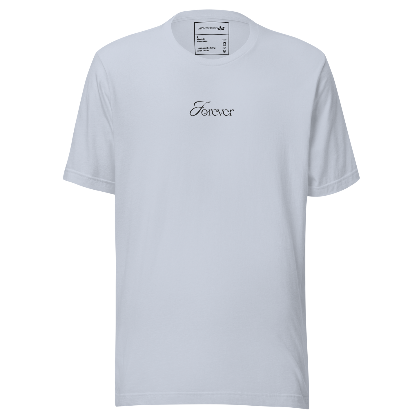 Essential Luxe Lightweight Cotton Tee with “Forever” Embroidered Motif