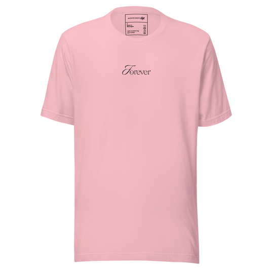 Essential Luxe Lightweight Cotton Tee with “Forever” Embroidered Motif