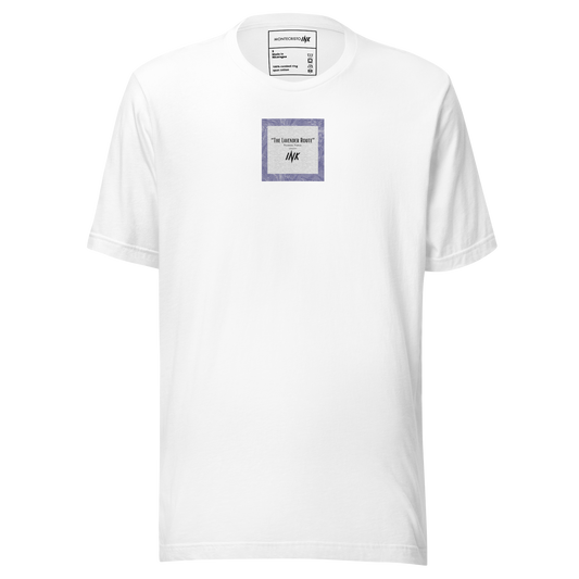 Essential Luxe Lightweight Cotton Tee with “The Lavender Route” Embroidered Motif