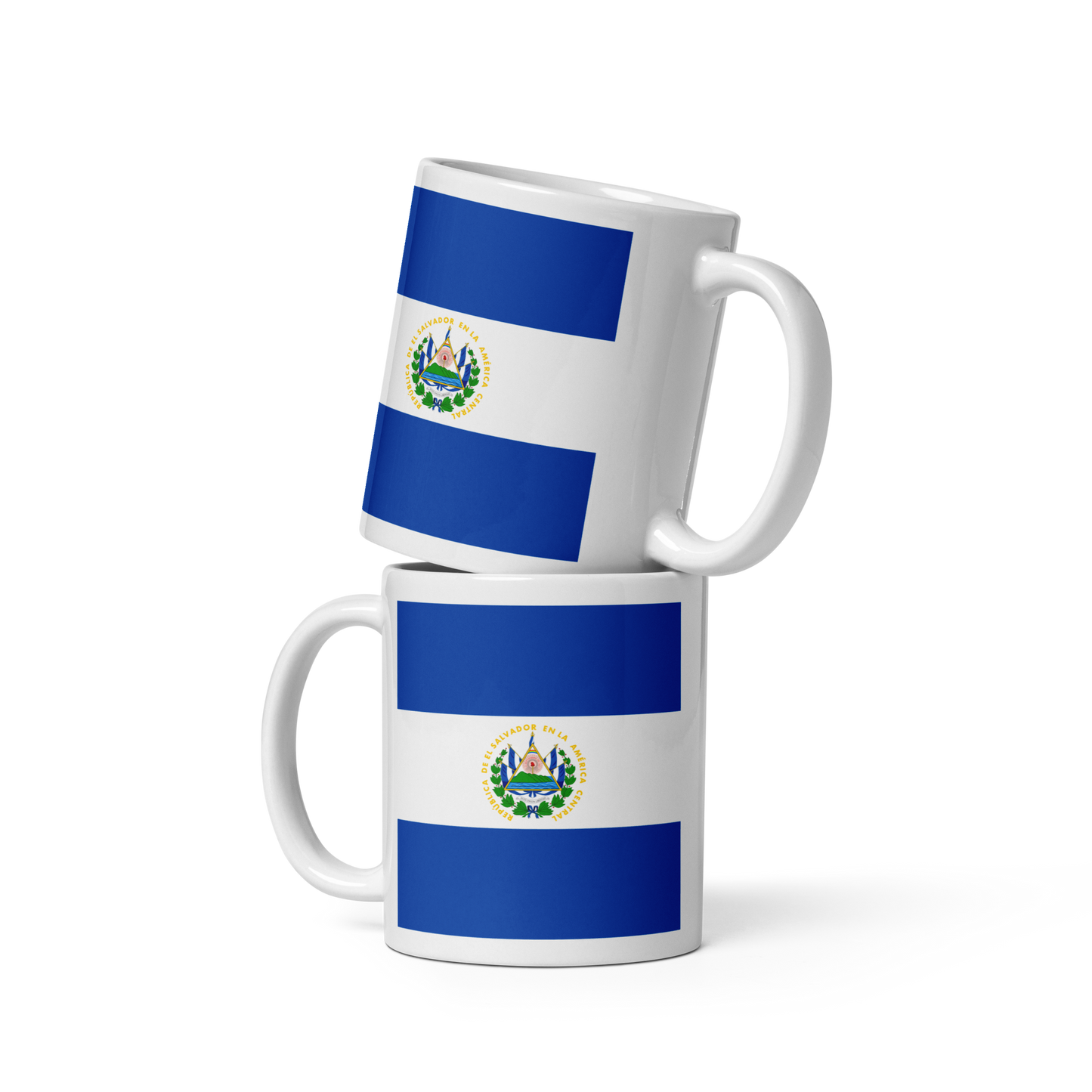 El Salvador Flag "Stylish Glossy Ceramic Mug"