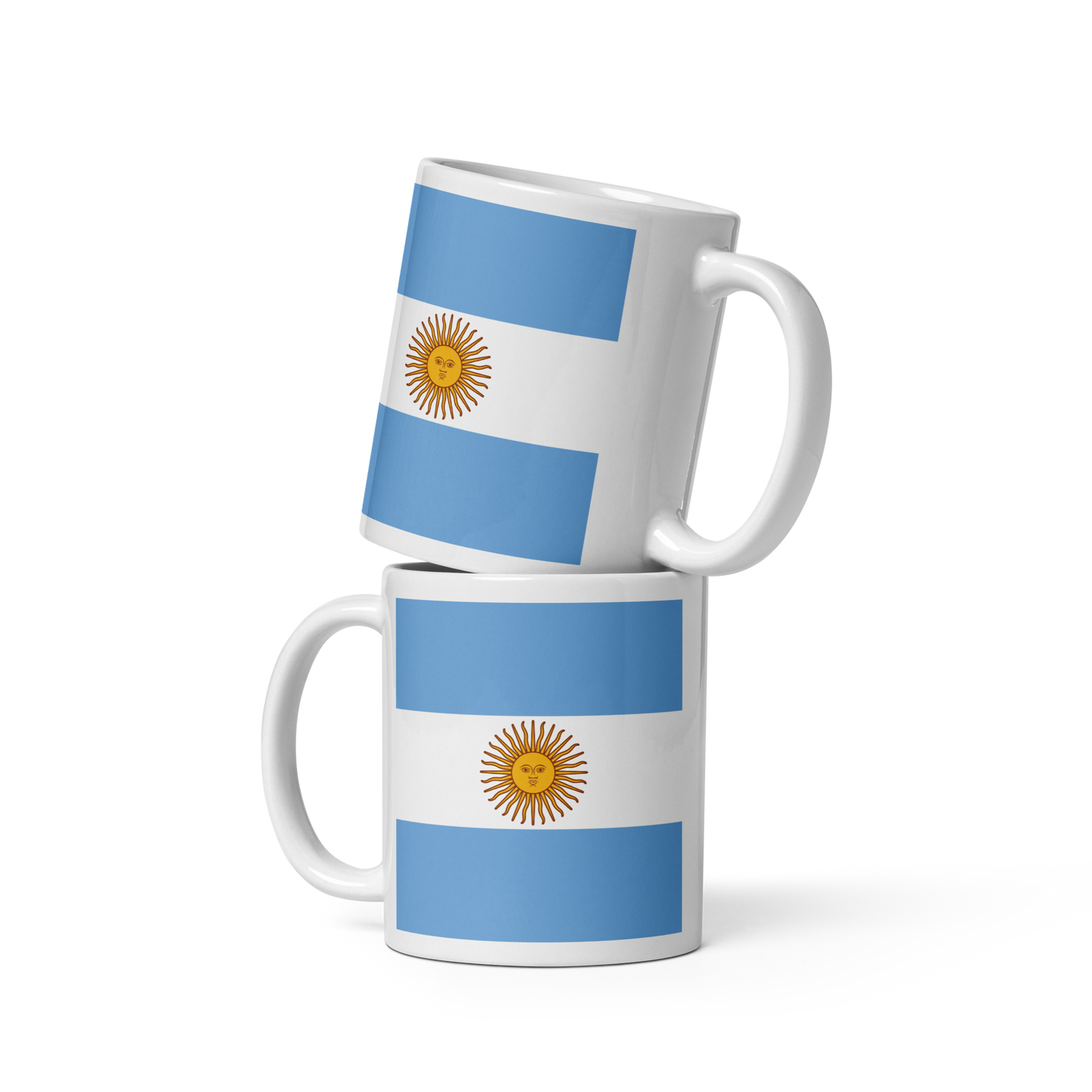 Argentina Flag "Stylish Glossy Ceramic Mug"