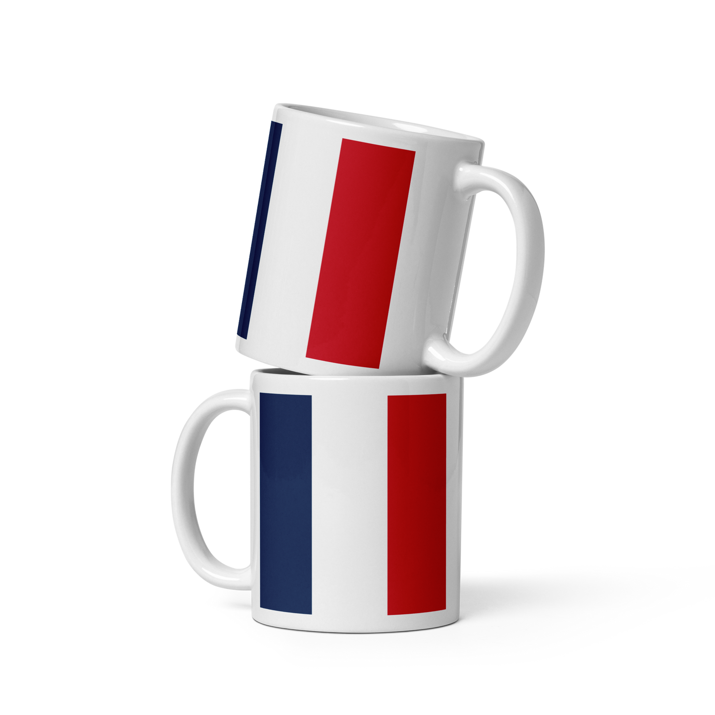 France Flag "Stylish Glossy Ceramic Mug"