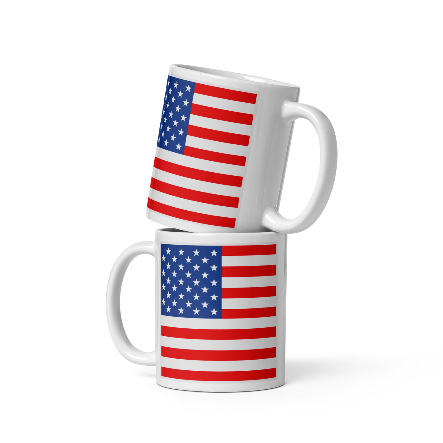 United States Flag "Stylish Glossy Ceramic Mug"