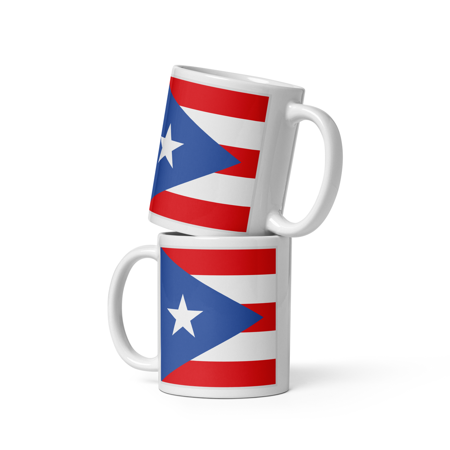 Puerto Rico Flag "Stylish Glossy Ceramic Mug"