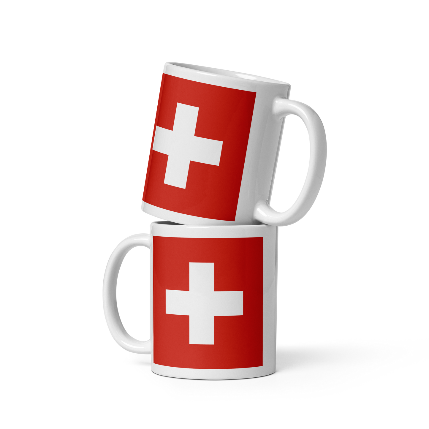 Switzerland Flag "Stylish Glossy Ceramic Mug"