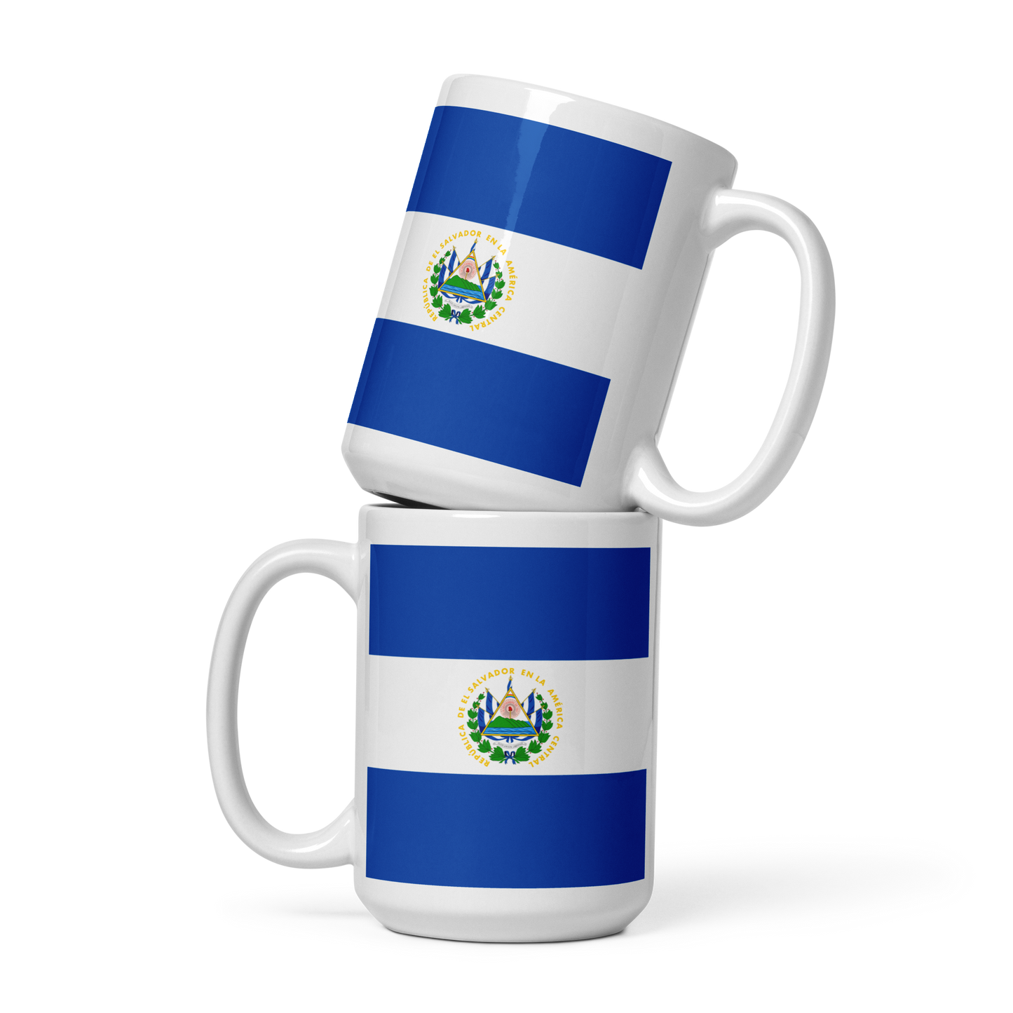 El Salvador Flag "Stylish Glossy Ceramic Mug"