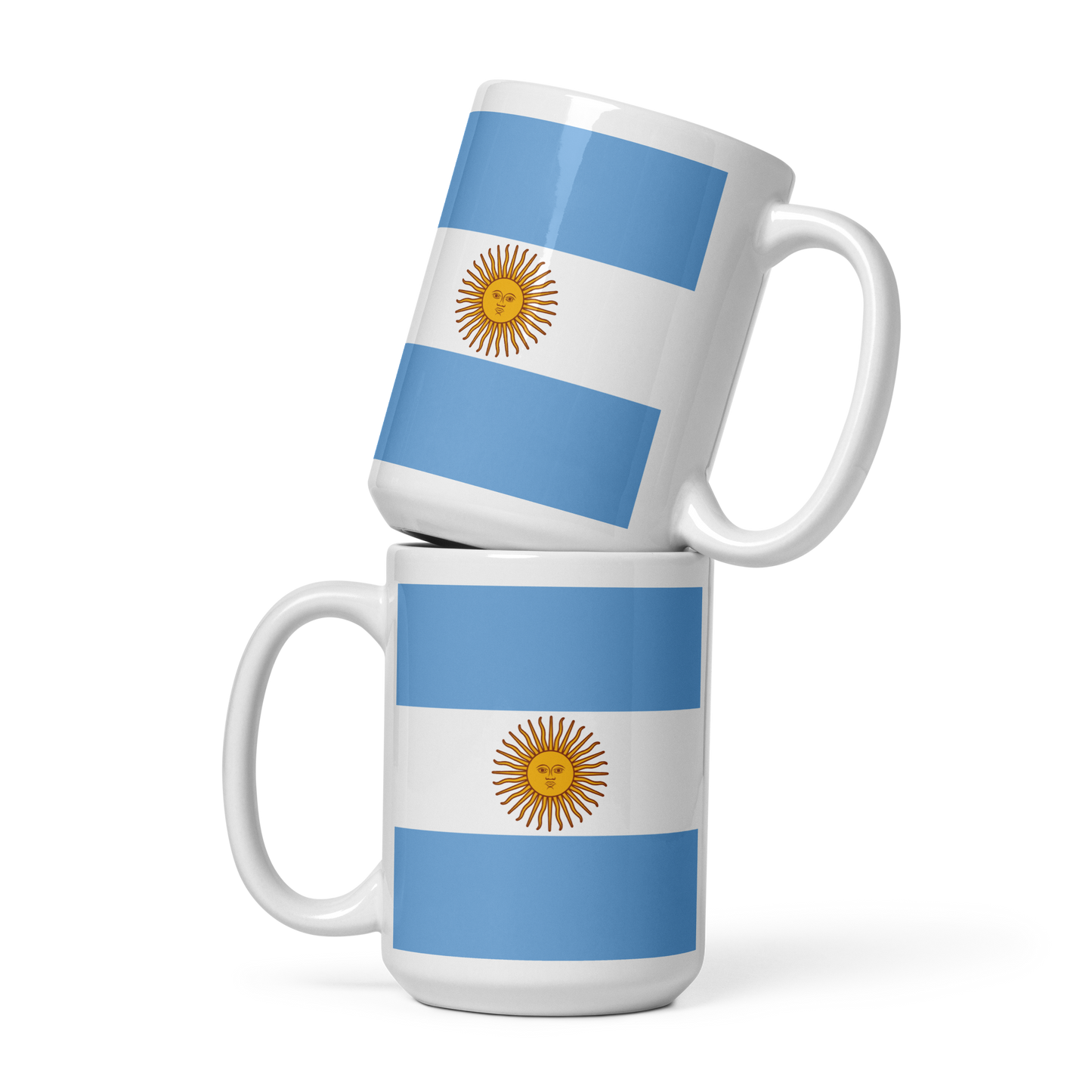 Argentina Flag "Stylish Glossy Ceramic Mug"