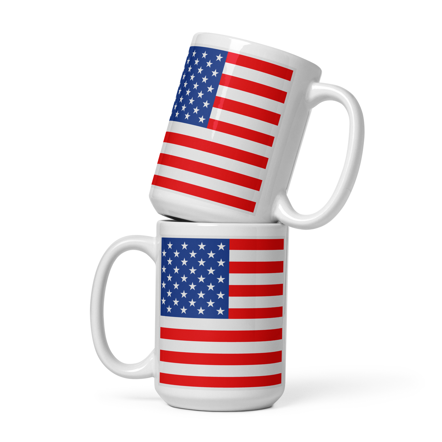 United States Flag "Stylish Glossy Ceramic Mug"