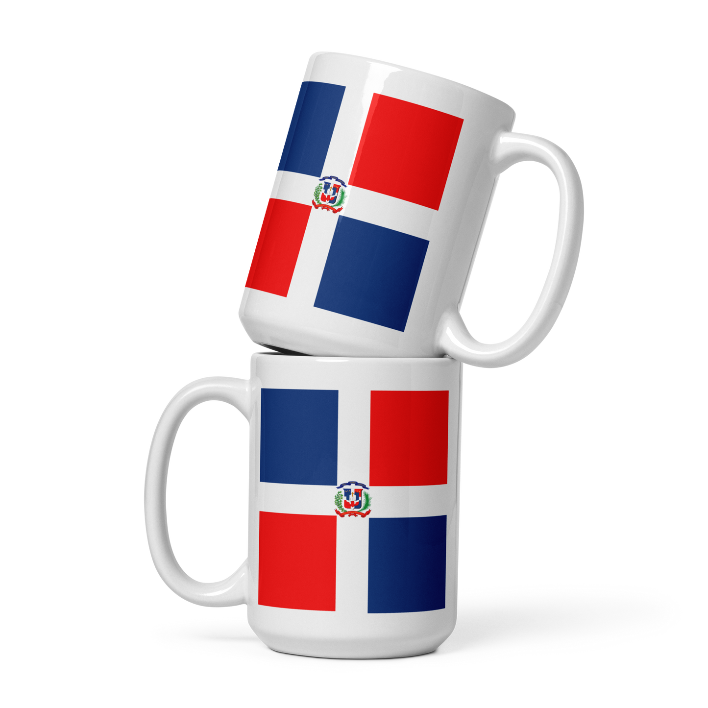 Dominican Republic Flag "Stylish Glossy Ceramic Mug"