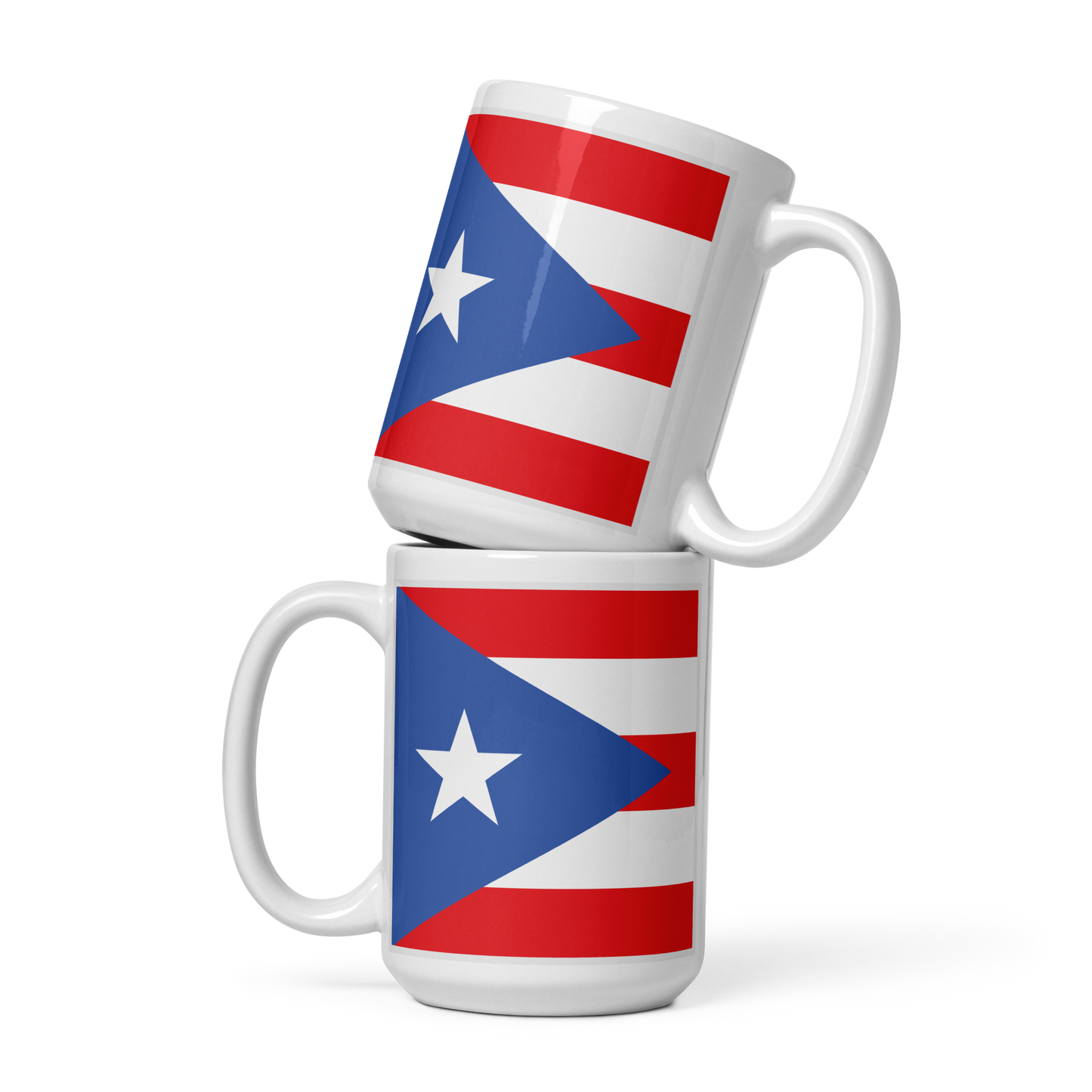 Puerto Rico Flag "Stylish Glossy Ceramic Mug"