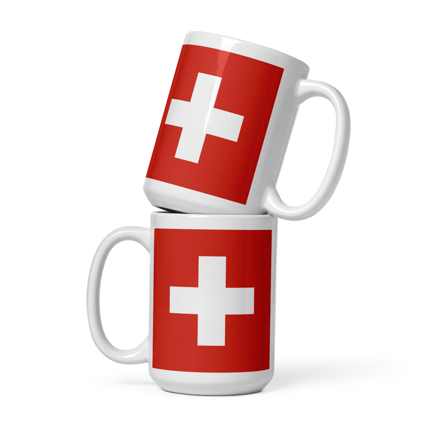 Switzerland Flag "Stylish Glossy Ceramic Mug"