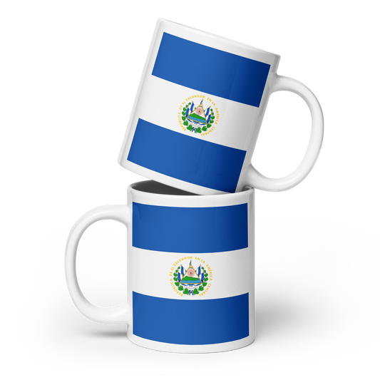 El Salvador Flag "Stylish Glossy Ceramic Mug"