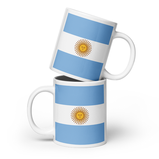 Argentina Flag "Stylish Glossy Ceramic Mug"