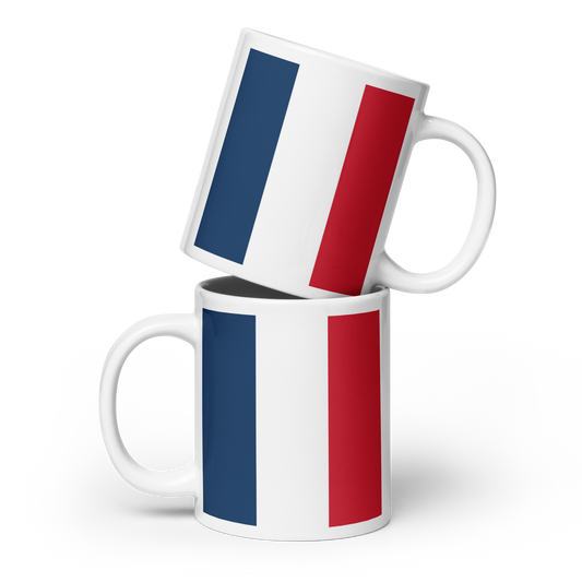 France Flag "Stylish Glossy Ceramic Mug"