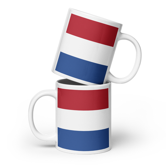 Netherlands Flag "Stylish Glossy Ceramic Mug"