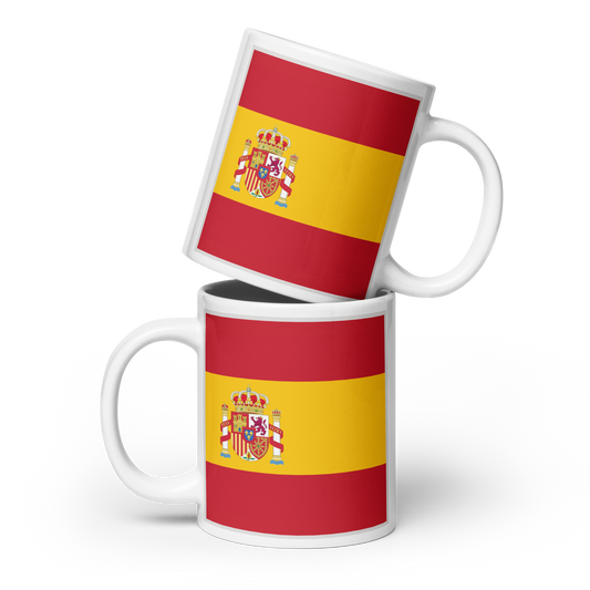 Spain Flag "Stylish Glossy Ceramic Mug"