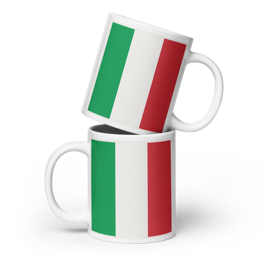 Italy Flag "Stylish Glossy Ceramic Mug"