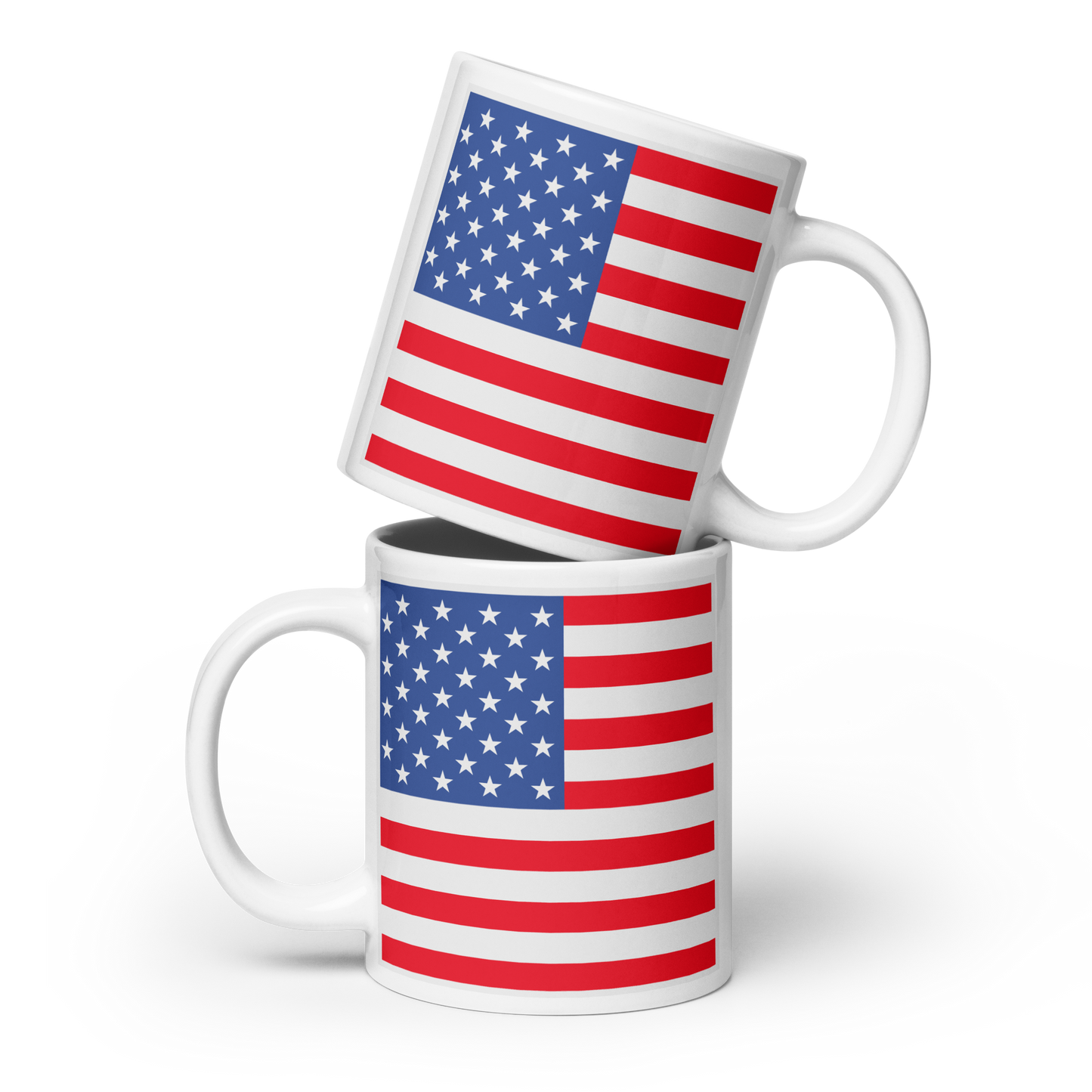 United States Flag "Stylish Glossy Ceramic Mug"