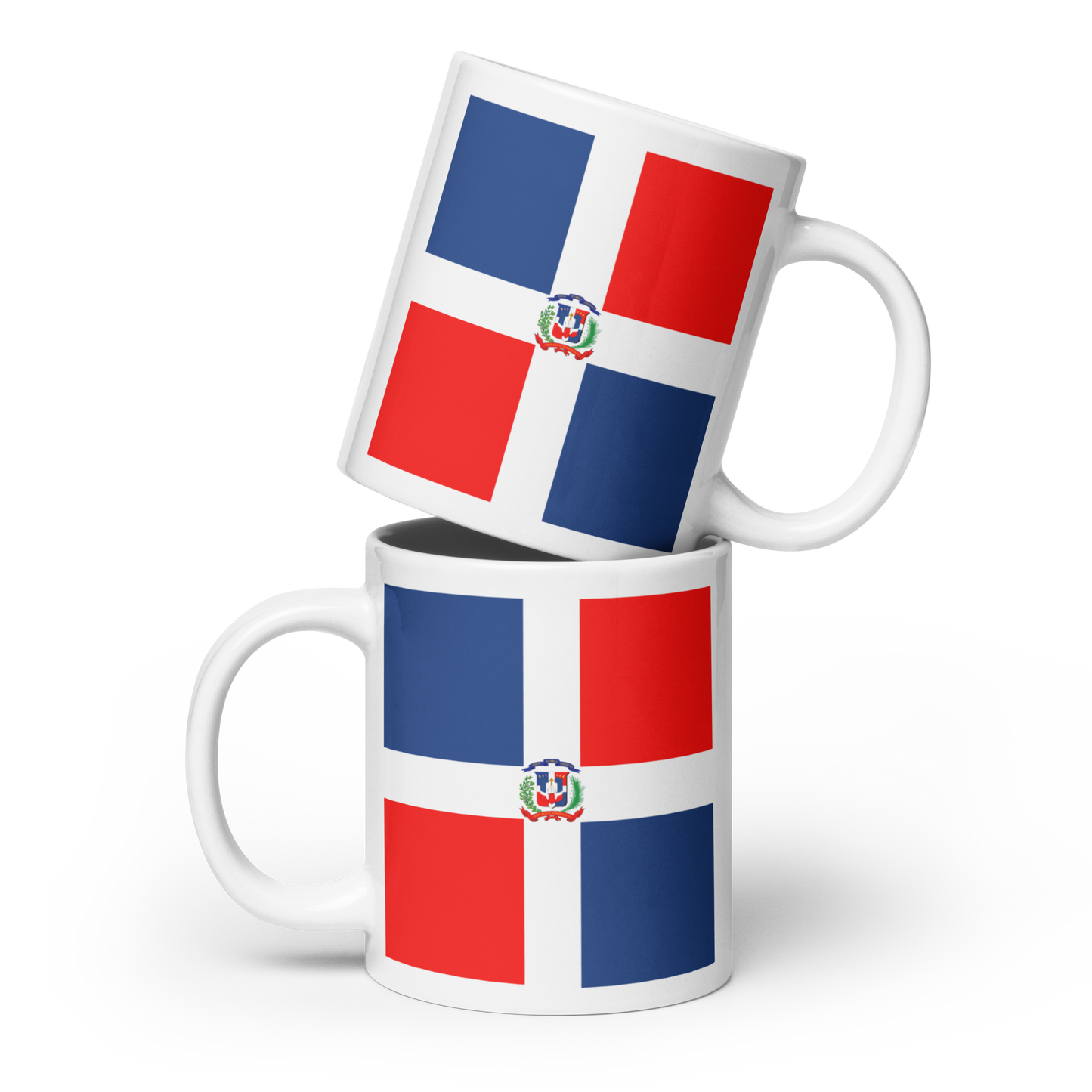 Dominican Republic Flag "Stylish Glossy Ceramic Mug"